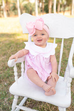 Load image into Gallery viewer, Charlotte Scalloped Bubble, Blakeney Ballet Pink Seersucker Check