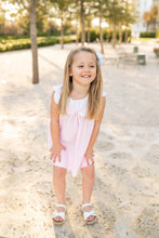 Load image into Gallery viewer, Charlotte Scalloped Dress, Blakeney Ballet Pink Seersucker Check