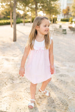 Load image into Gallery viewer, Charlotte Scalloped Dress, Blakeney Ballet Pink Seersucker Check