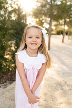 Load image into Gallery viewer, Charlotte Scalloped Dress, Blakeney Ballet Pink Seersucker Check