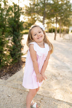 Load image into Gallery viewer, Charlotte Scalloped Dress, Blakeney Ballet Pink Seersucker Check