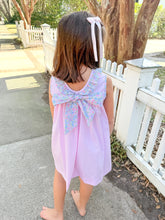Load image into Gallery viewer, Addison Ruffle Dress, Blakeney Ballet Pink with Wing Haven Wildflowers
