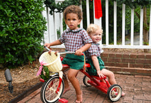 Load image into Gallery viewer, Beckett Button-On Suit, Pineville Plaid and South End Spruce Velvet
