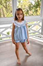 Load image into Gallery viewer, Charlotte Scalloped Bloomer Set, Ballantyne Blue Gingham
