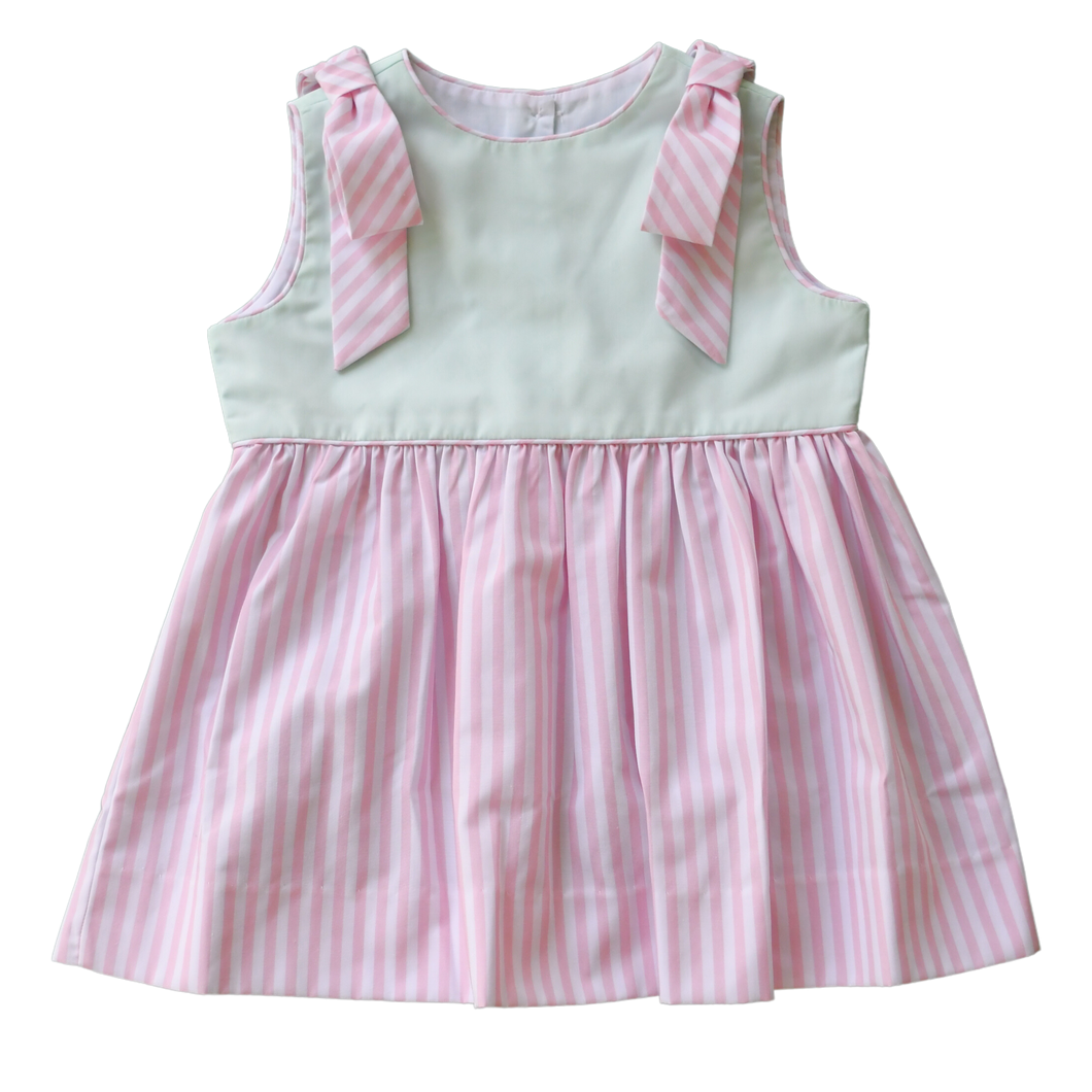 Ellie Dress, Madison Park Mint and Providence Pink Stripe