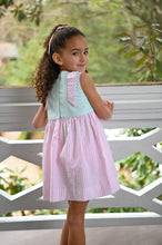 Load image into Gallery viewer, Ellie Dress, Madison Park Mint and Providence Pink Stripe

