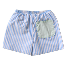 Load image into Gallery viewer, Shep Shorts, Ballantyne Blue Stripe with Madison Park Mint
