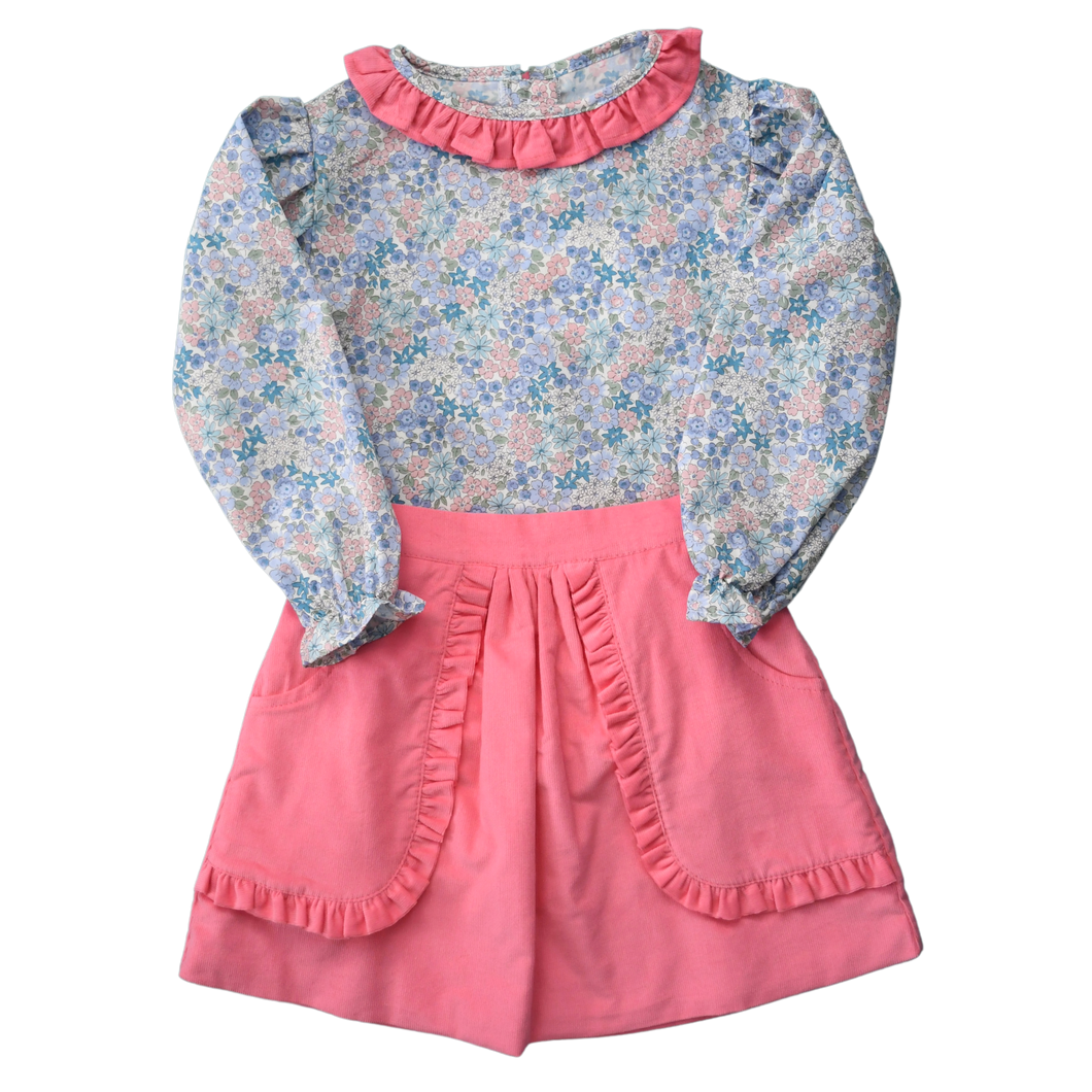 Sally Ruffle Pocket Skirt Set, Dilworth Floral